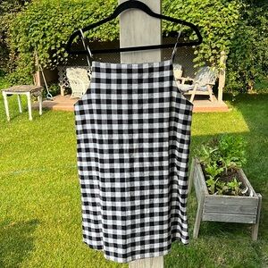 Zara Black and White Checkered Dress